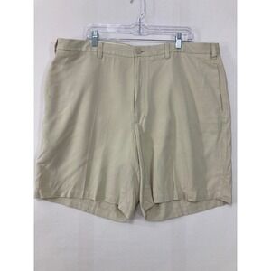 Nat‎ Nast Shorts size 40 Tan Khaki 100% Silk Summer Vacation Comfy Classic